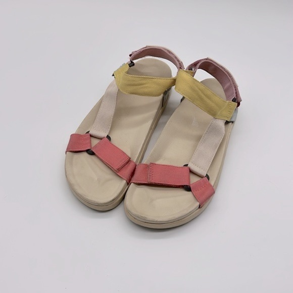 ZARA colorblock multicolor velcro strappy sandal - Picture 3 of 6
